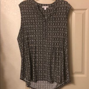 Westport 2X black and white Blouse